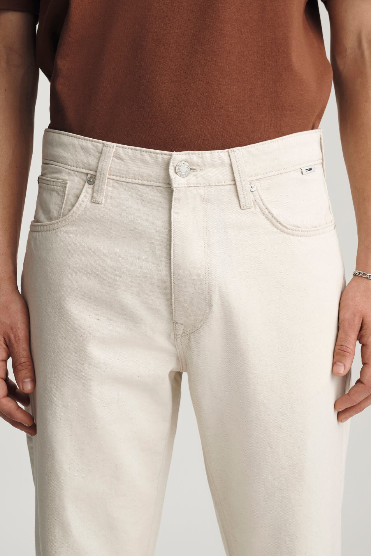 Mavi Marlon Pant Ecru Linen Denim