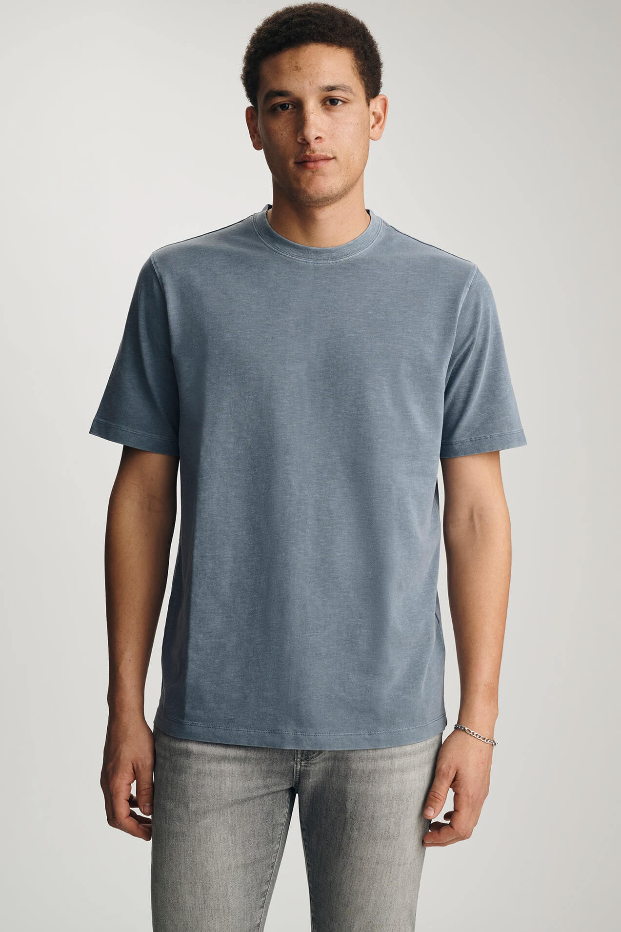Mavi Short Sleeve Tee in flint stone
