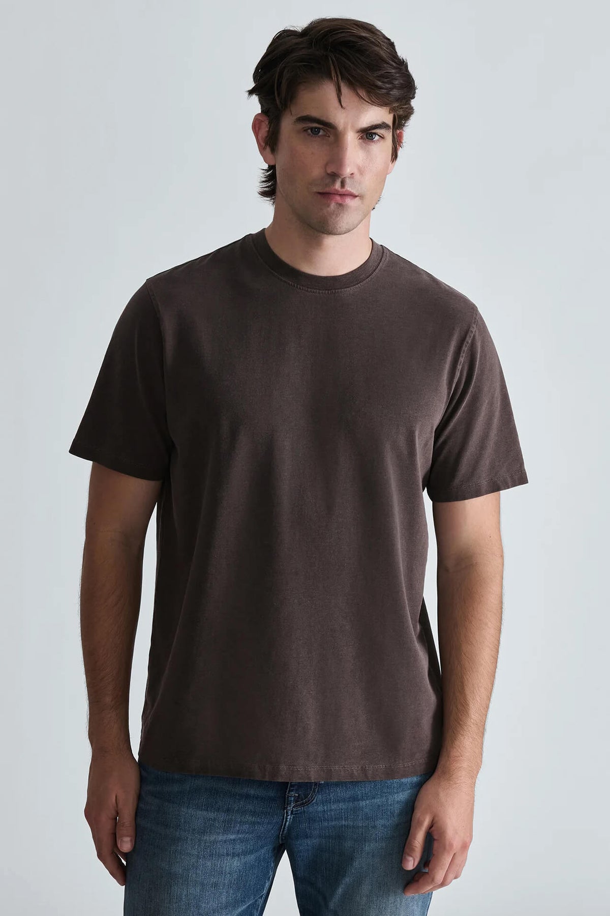 Mavi Soft Slub Crew Neck T-Shirt men's regular-fit short sleeve tee with textured slub fabric and classic crew neckline.