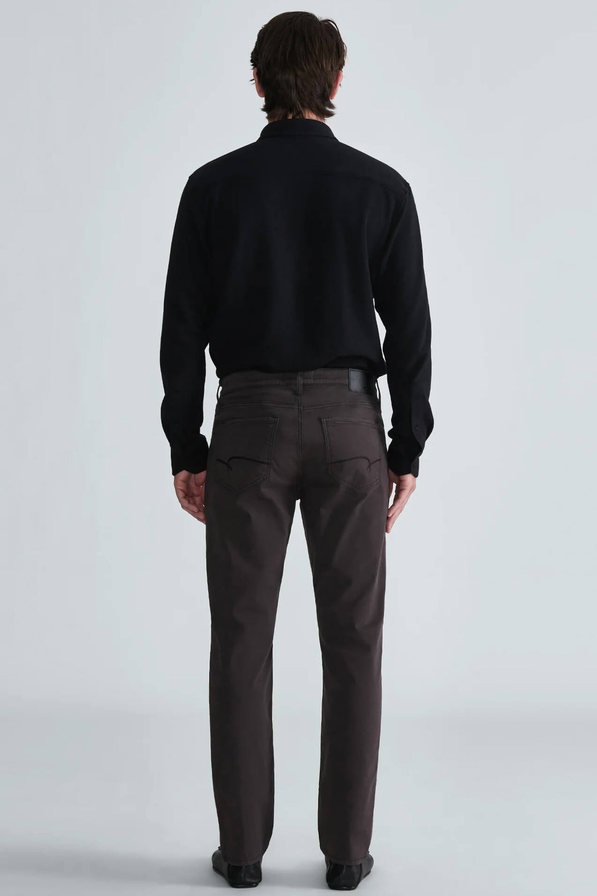 Mavi Zach Straight Leg Pants men's regular-rise twill pants with classic fit through the hip and thigh, soft peached texture, and straight-leg silhouette.