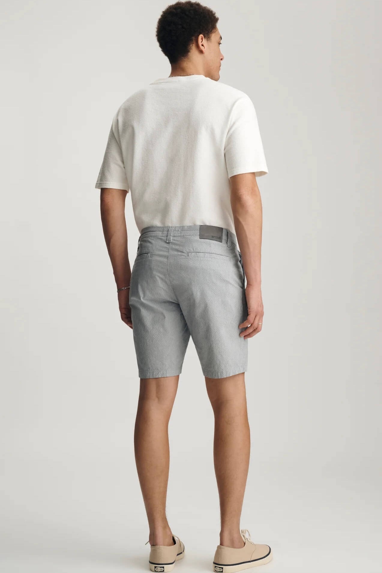 Noah 9" Inseam Shorts in Blue Stripe by Mavi back