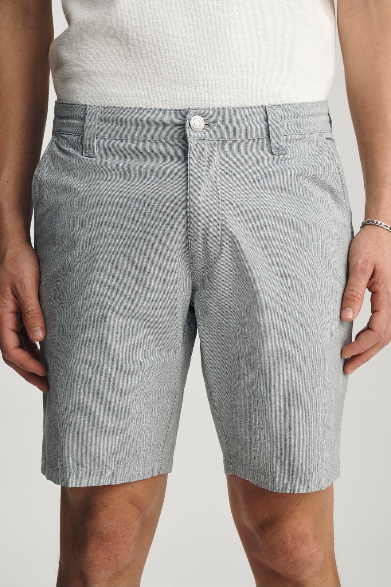 Mavi Noah 9" Inseam Shorts Blue Stripe
