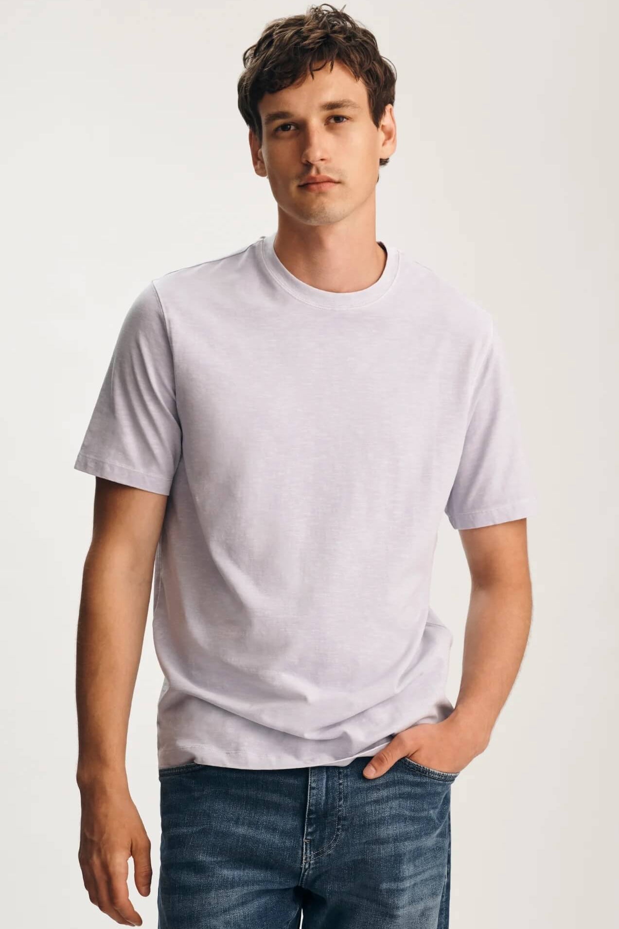 Mavi Short Sleeve Tee in Halogen Blue