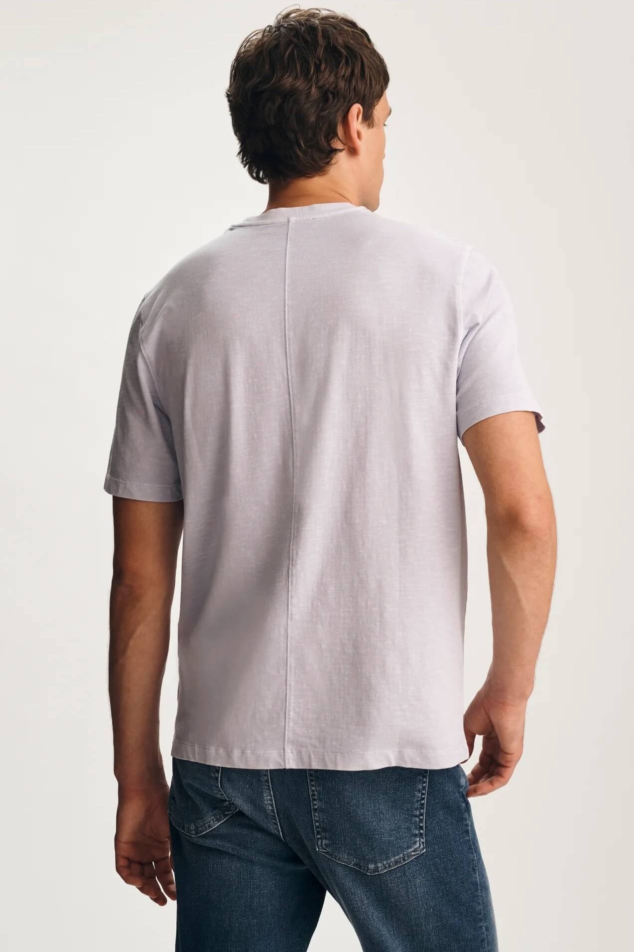 Mavi Short Sleeve Tee in Halogen Blue back