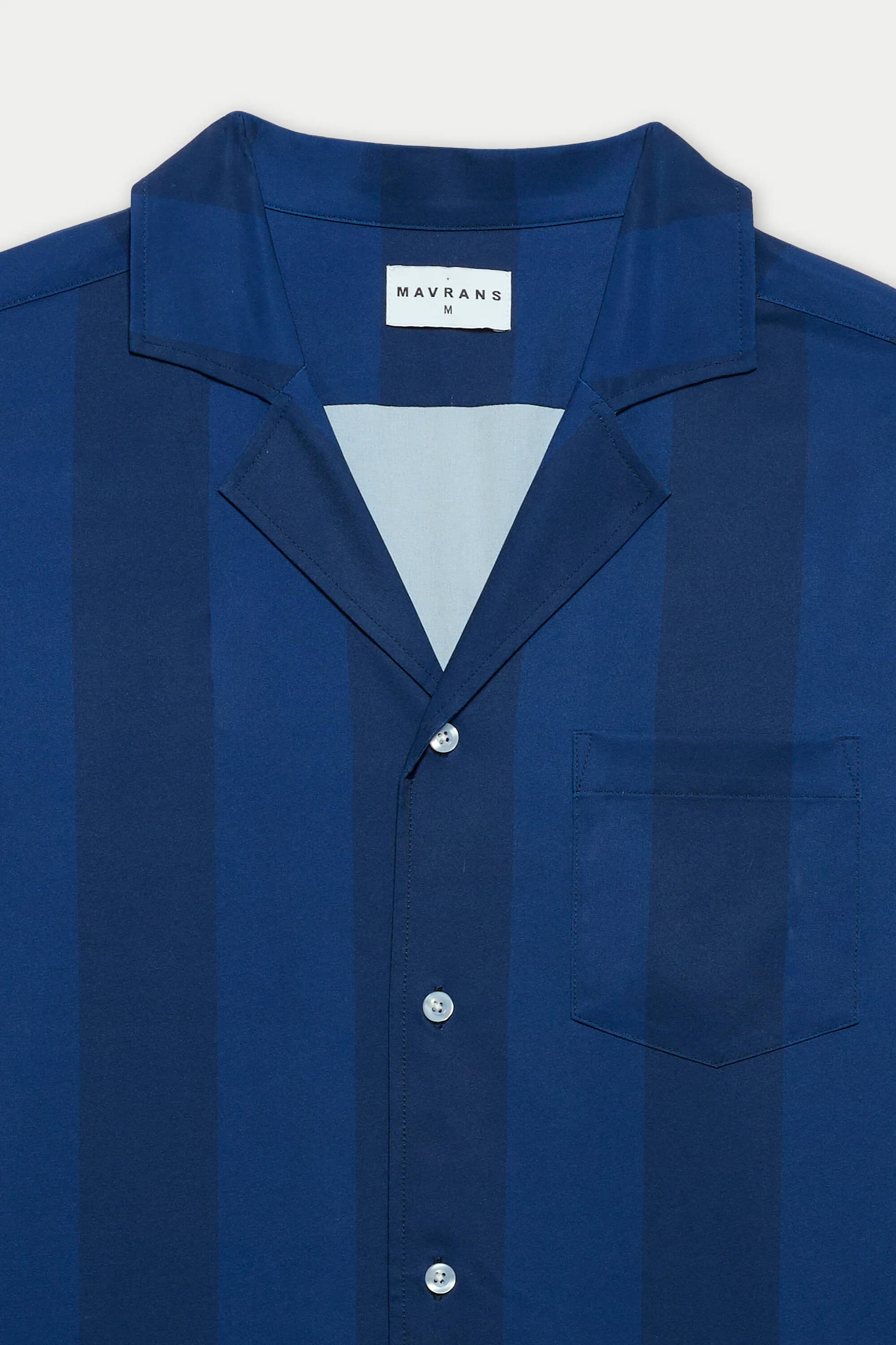 Mavrans Navy Tonal Cabana Weekend Shirt close up