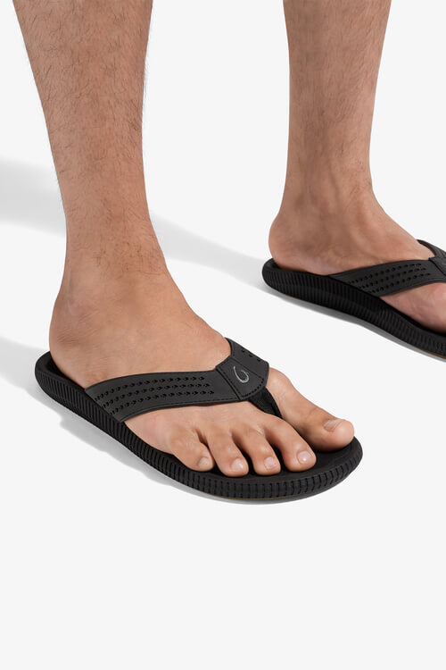 OluKai Ulele Sandal in lava rock