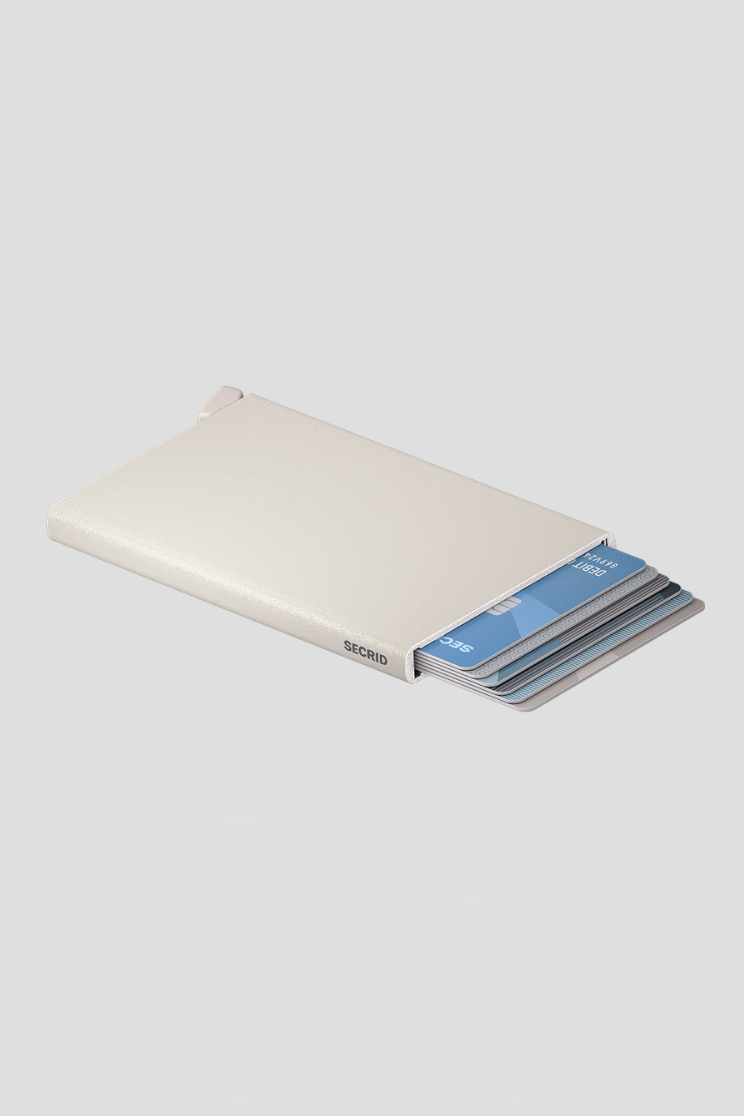 SEcrid card protector in powder white