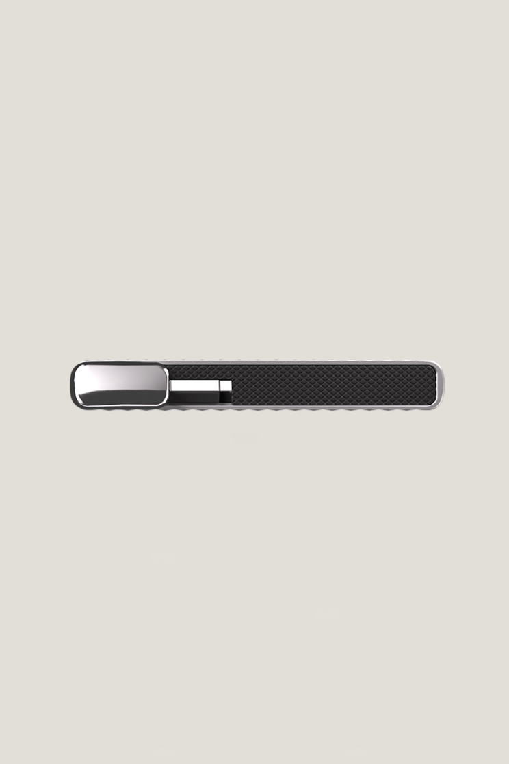 SEcrid aluminum cardholder in fluted silver