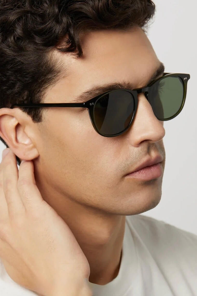 Diff Eyewear Jaxson XL Polarized Sunglasses in Dark Olive lifestyle