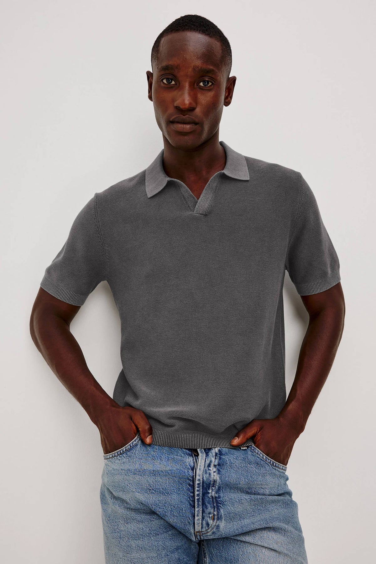 Rails Baker Polo in sunfaded black