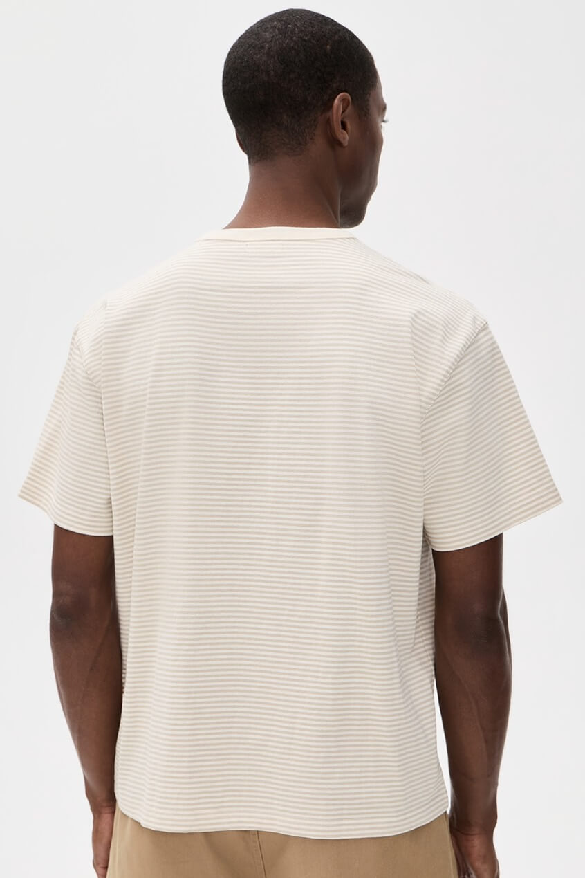 Rails Kip T Shirt in dune stripe back