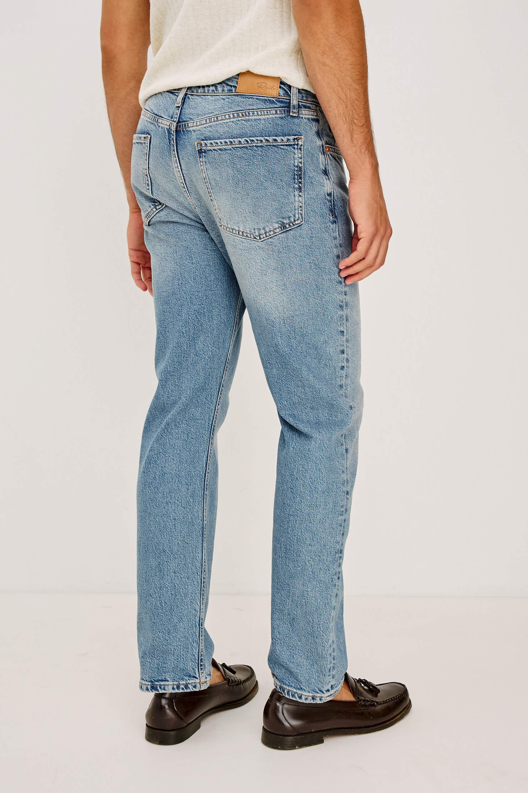 Rails Nash Straight Jean in medium vintage wash back