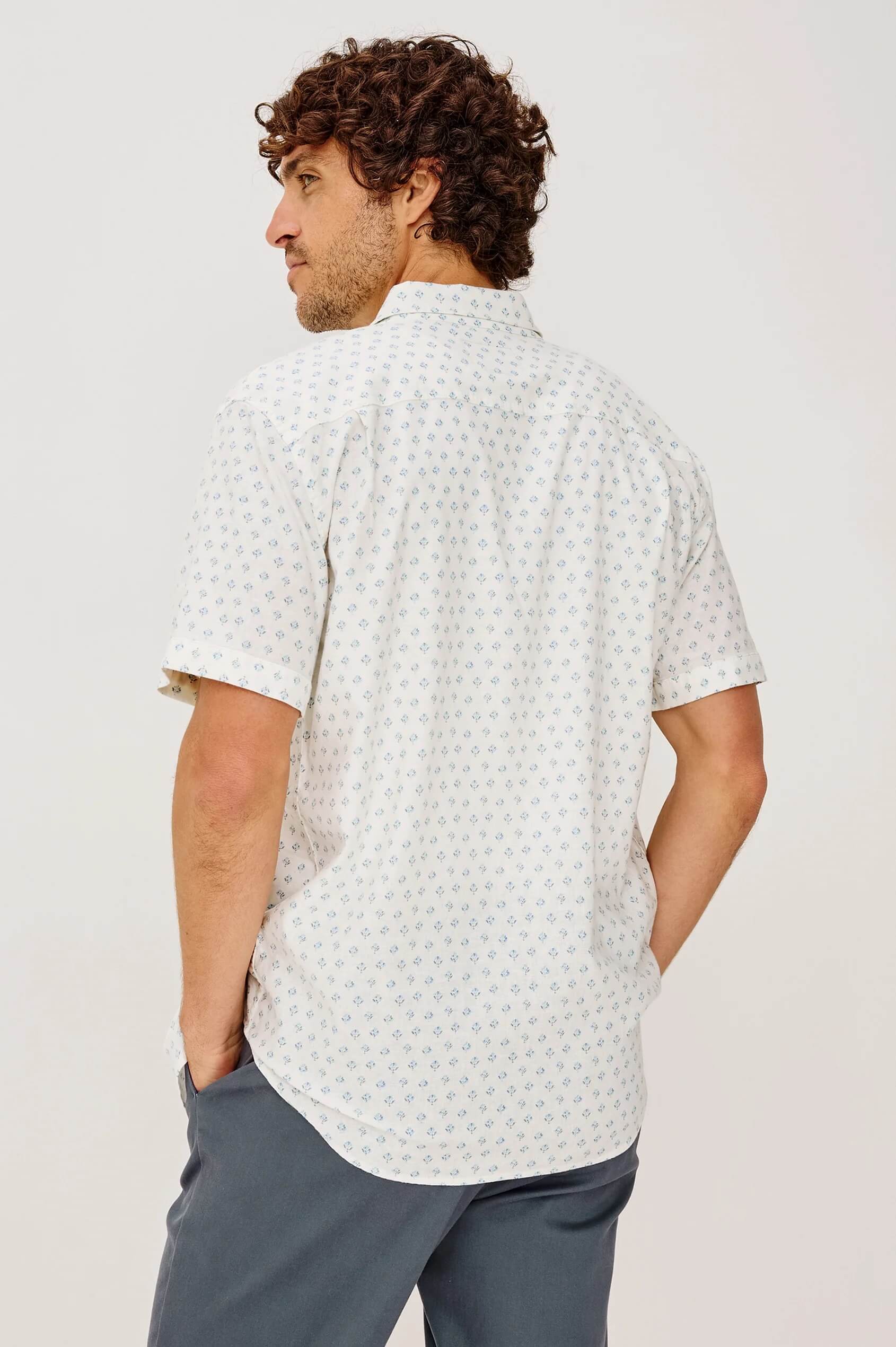 Rails Carson shirt in White Blue Block back