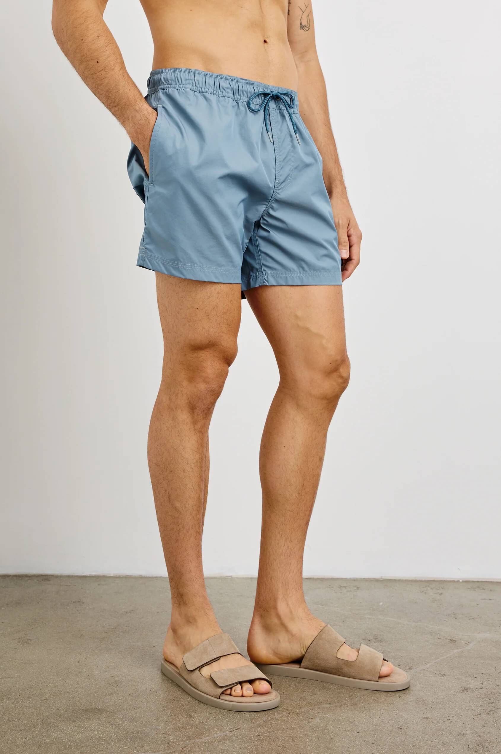 Rails Labrea swim short in Slate Blue fit