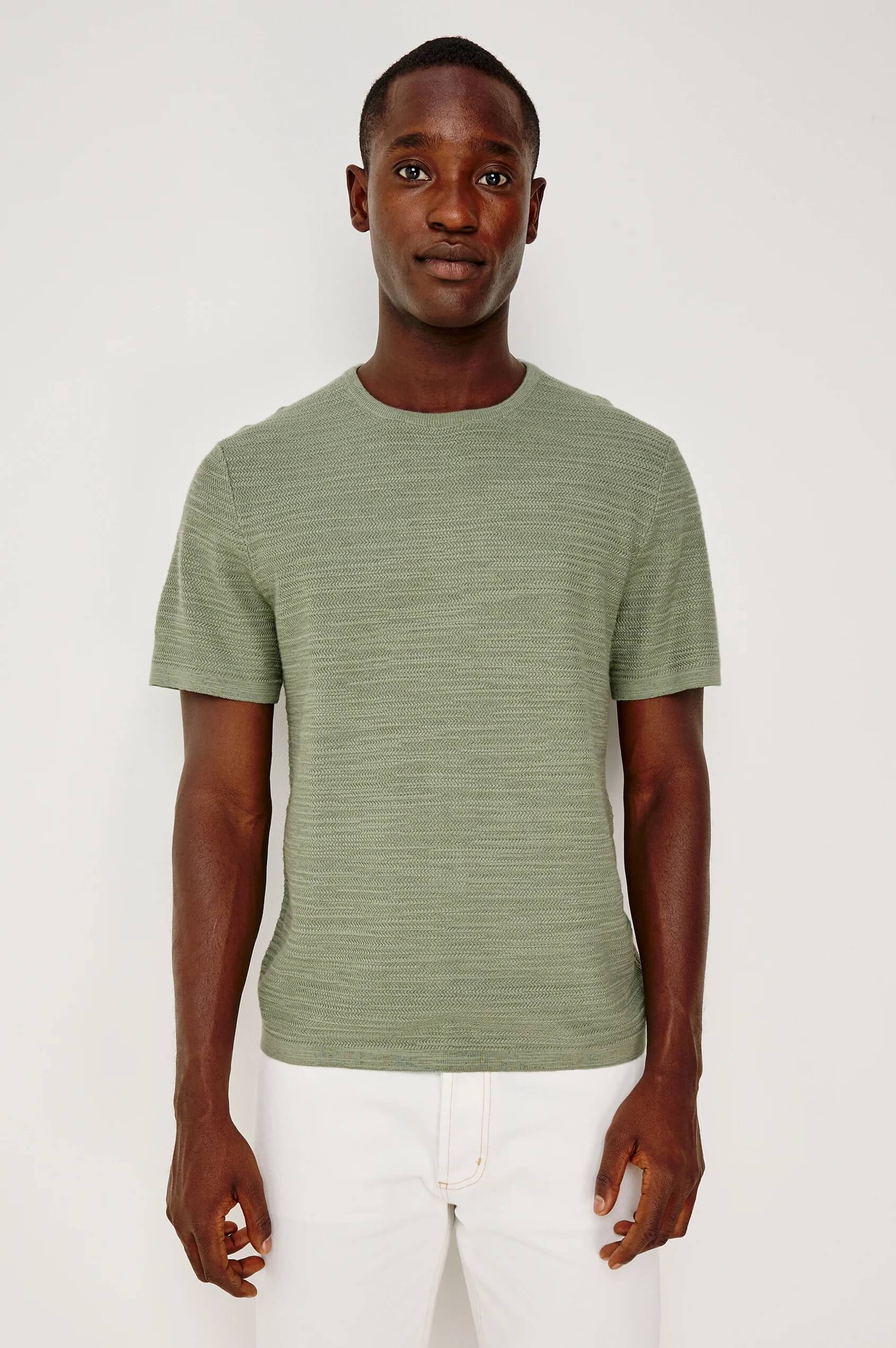 Rails Theo short sleeve sweater in Silver Sage