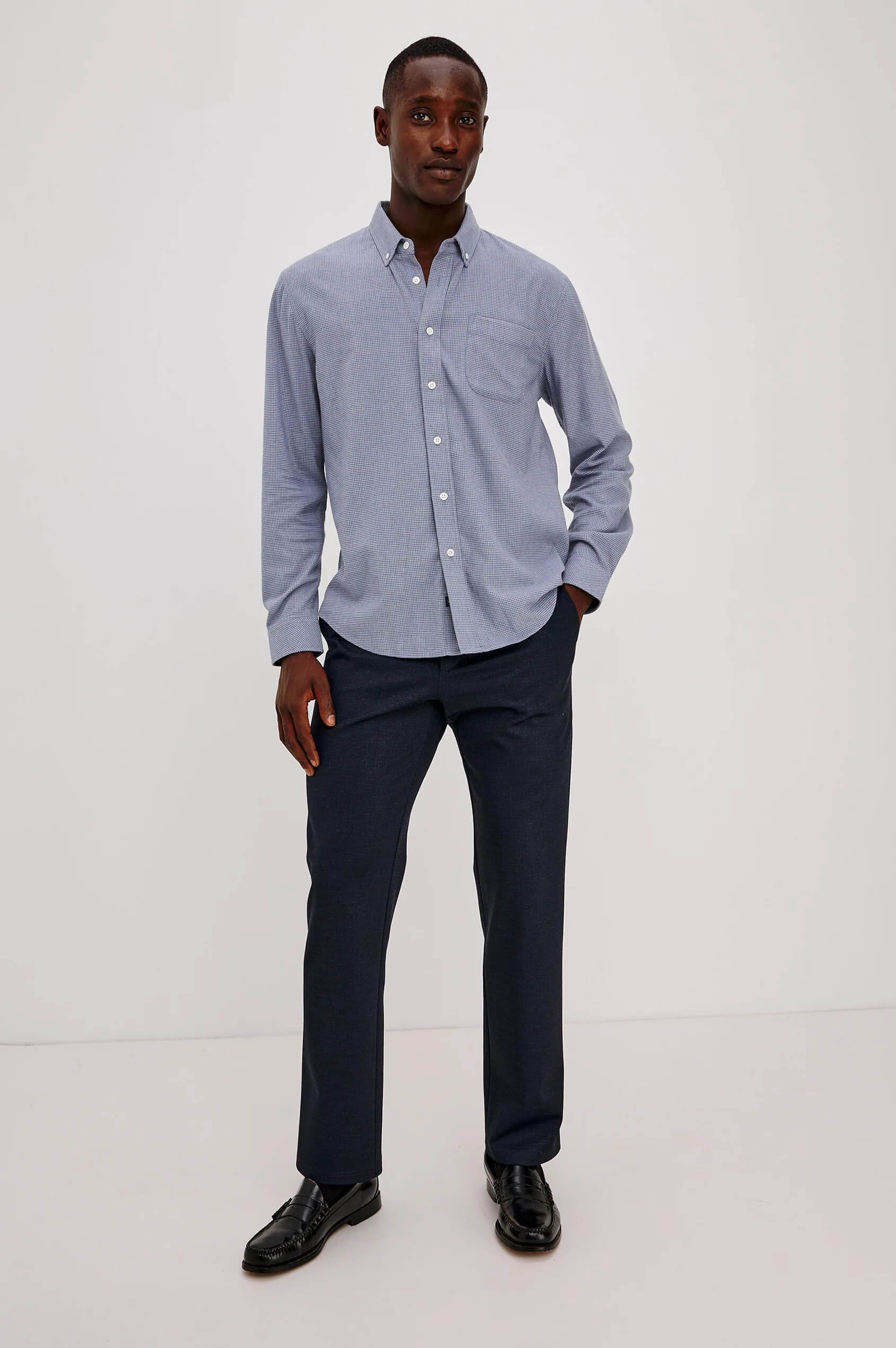 Rails Vance shirt in Blue Heather Grid