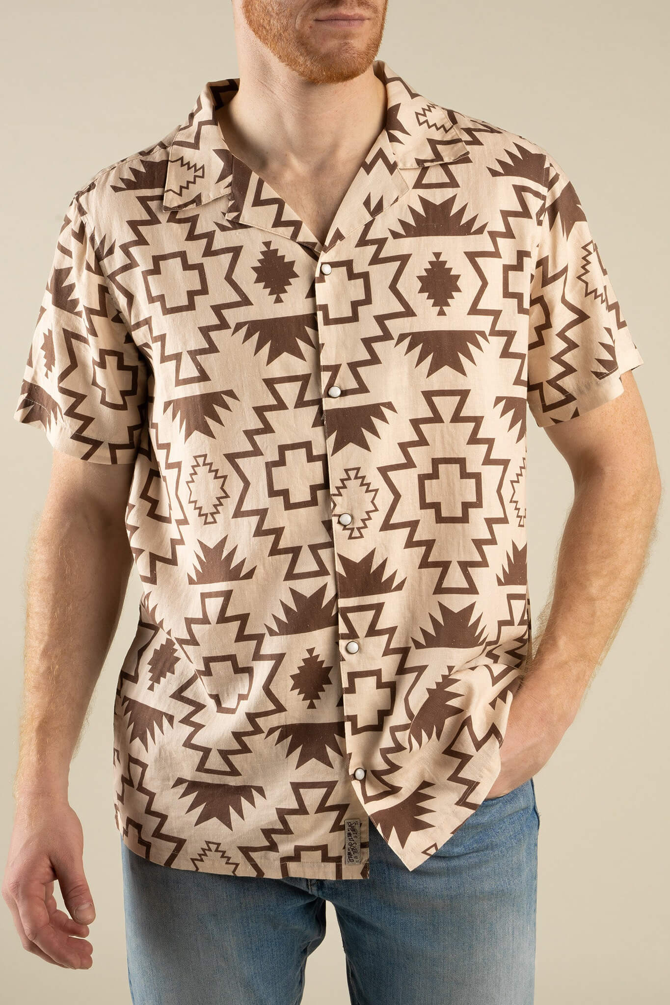 Sendero Padre Shirt in Chama Chevron short sleeve