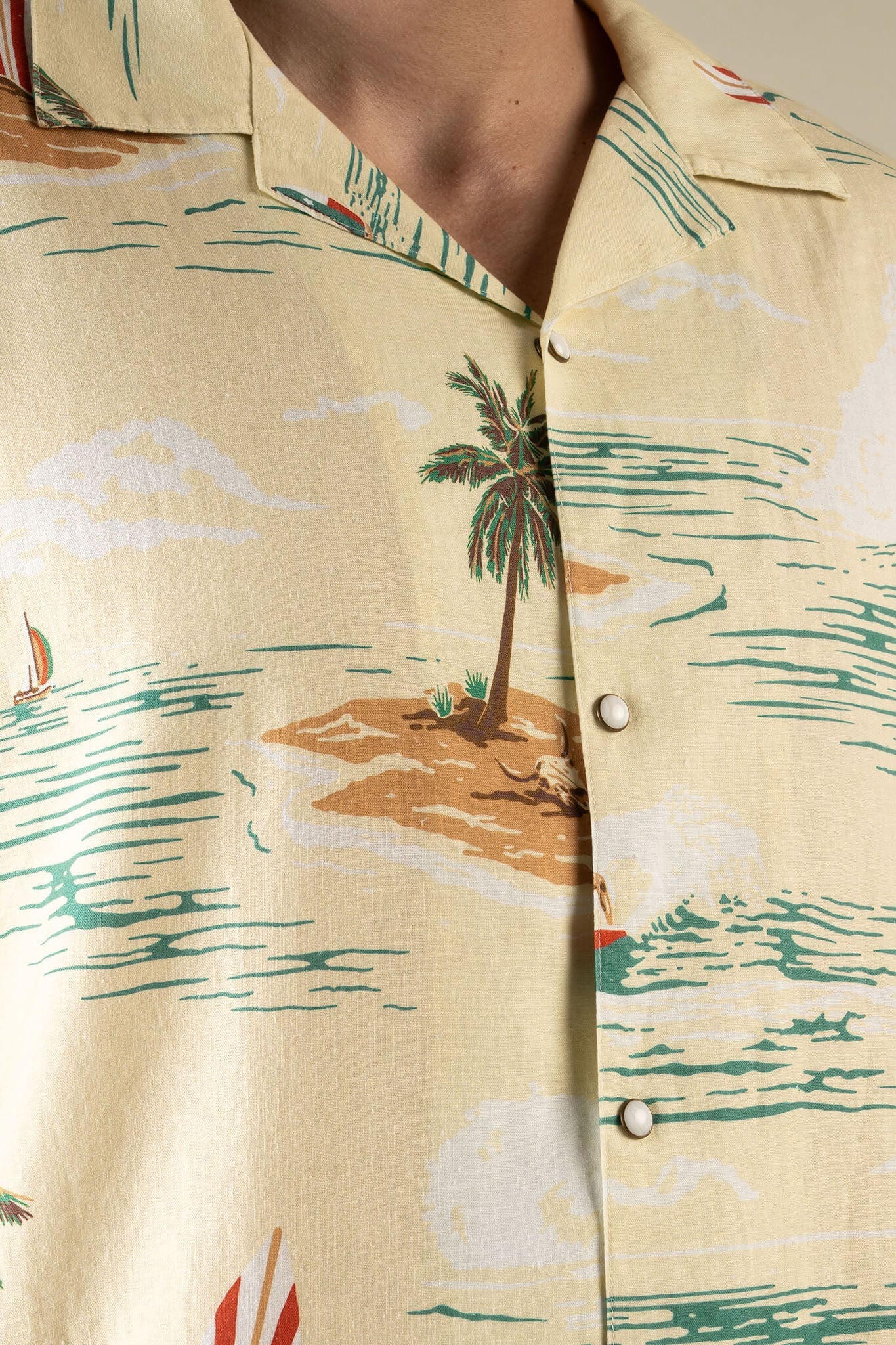 Sendero Padre Shirt in malibu cowboy close up details