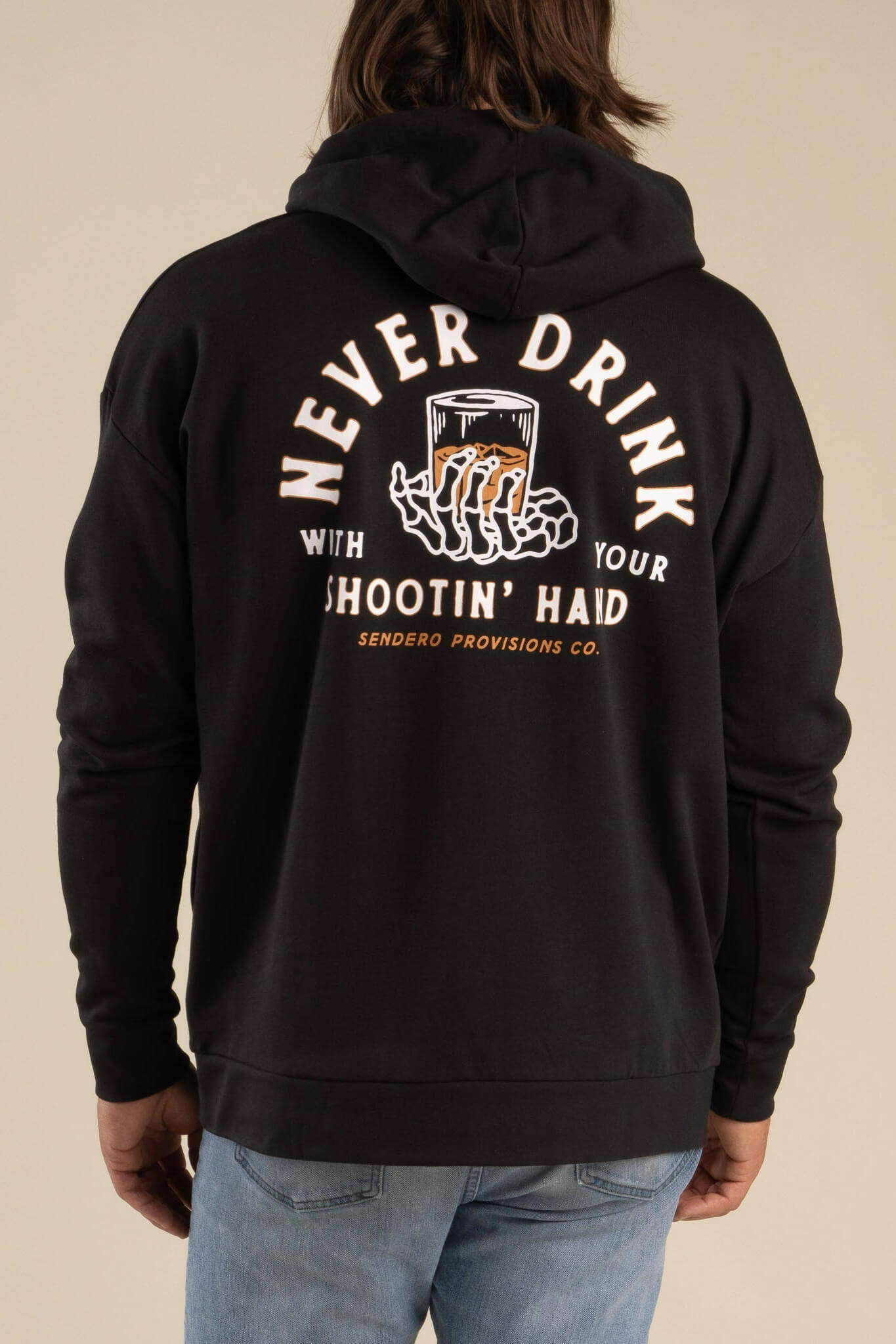 Sendero Shootin Hand Hoodie in black