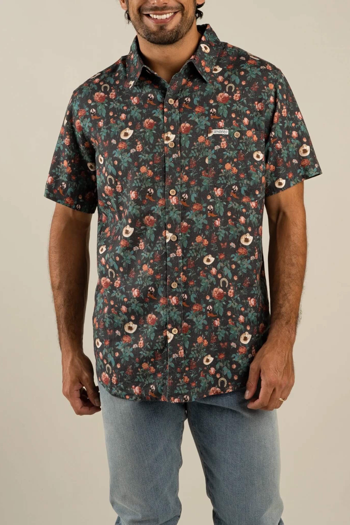 Sendero City Slicker Button Up in Charcoal