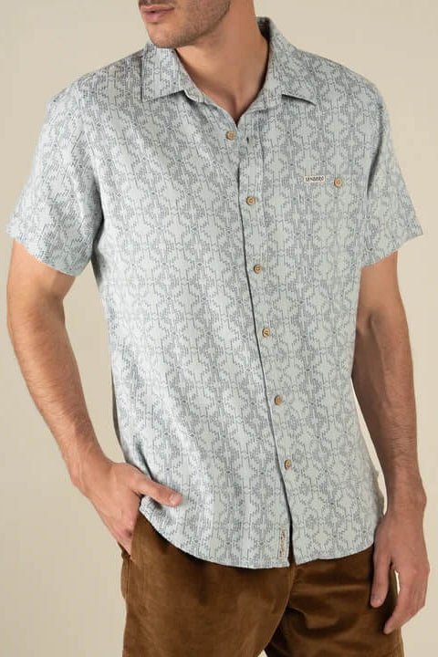 Sendero City Slicker SS Shirt in Arizona Chevron Faded Blue
