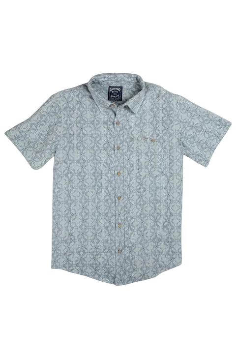 Sendero City Slicker SS Shirt in Arizona Chevron Faded Blue flat product