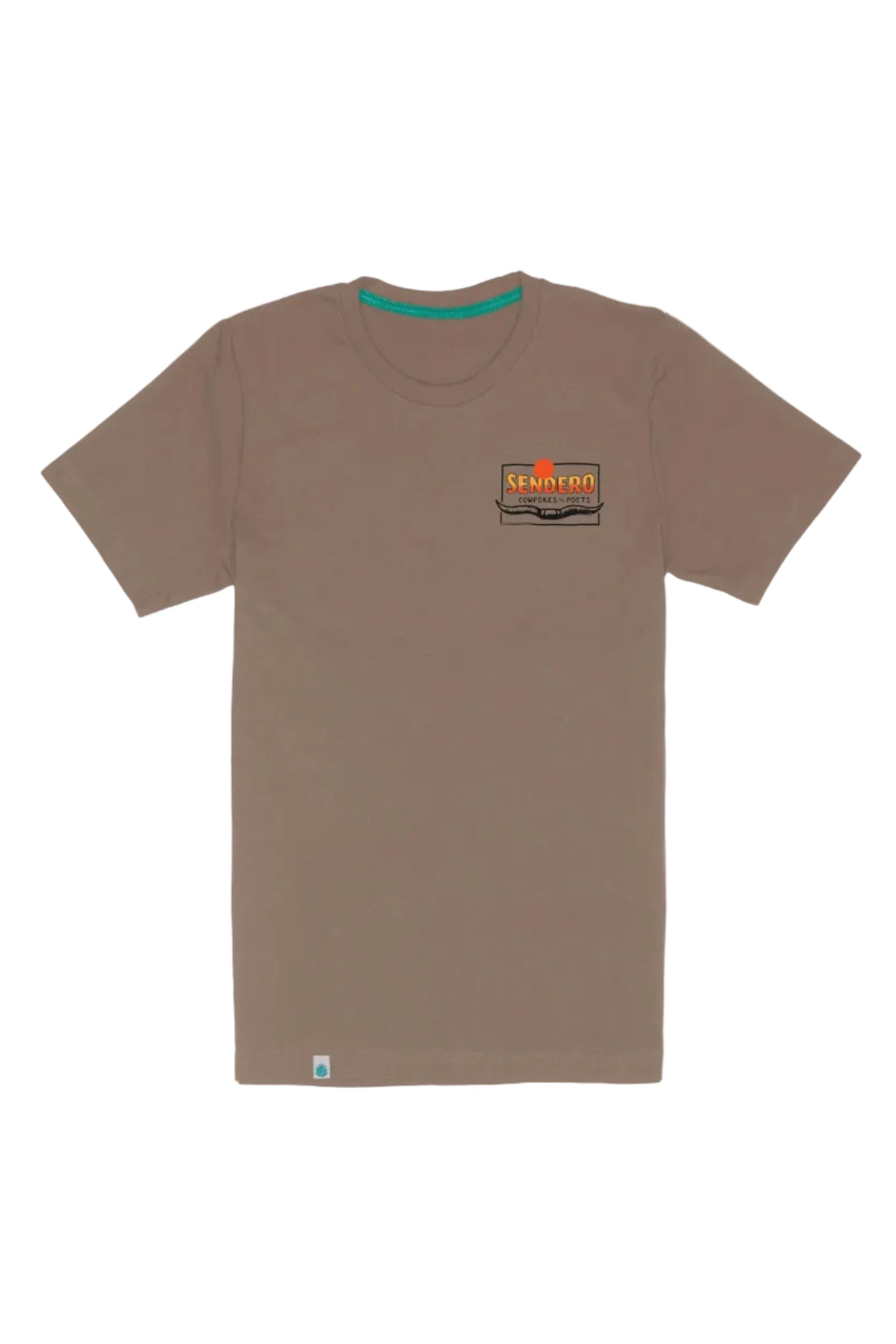 Sendero Cowpokes & Poets Shirt in Brown flat product front