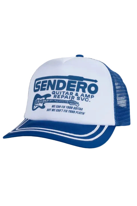 Sendero Guitar Repair Hat Blue front