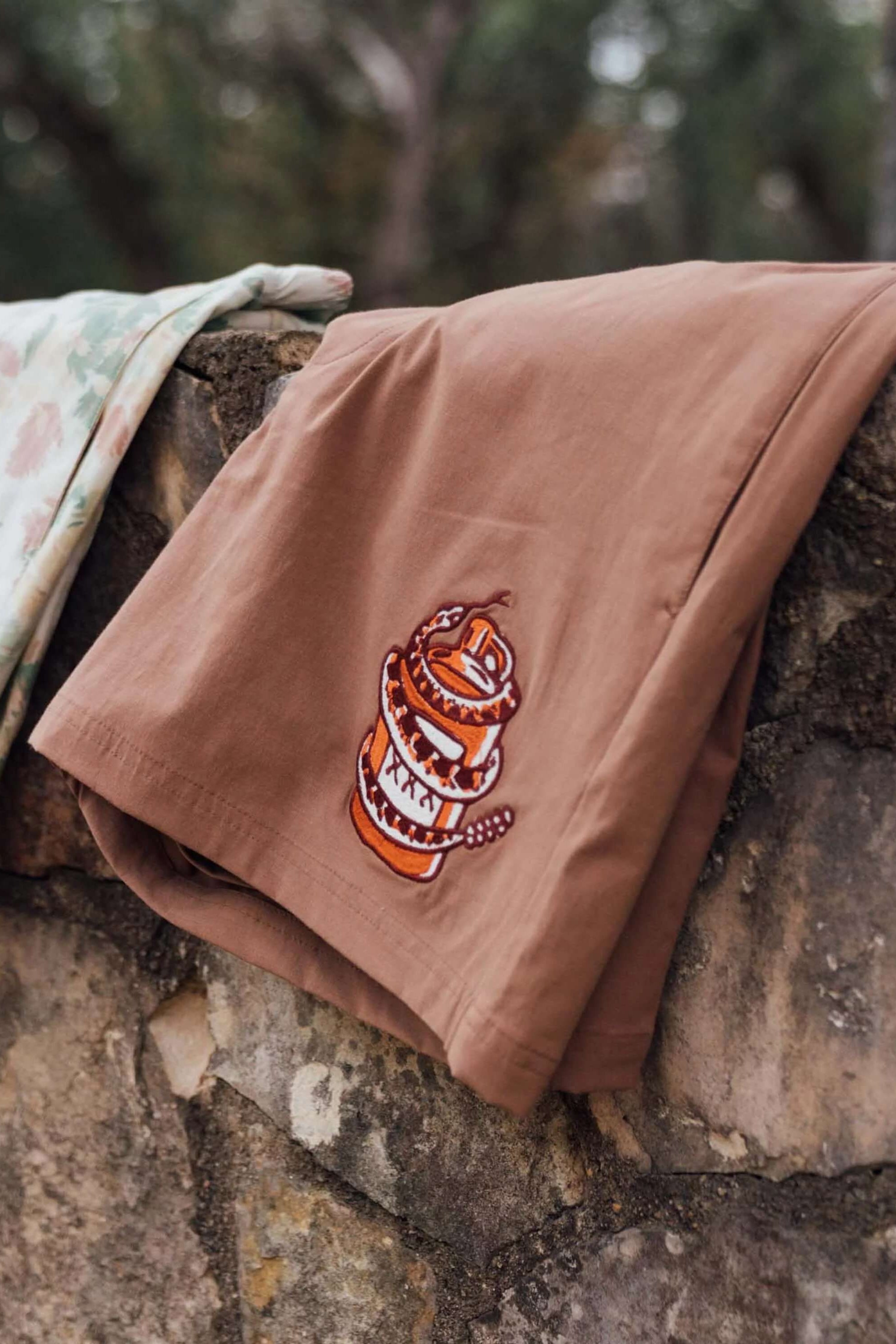 Sendero Marejada Boardshort in Light Brown lifestyle