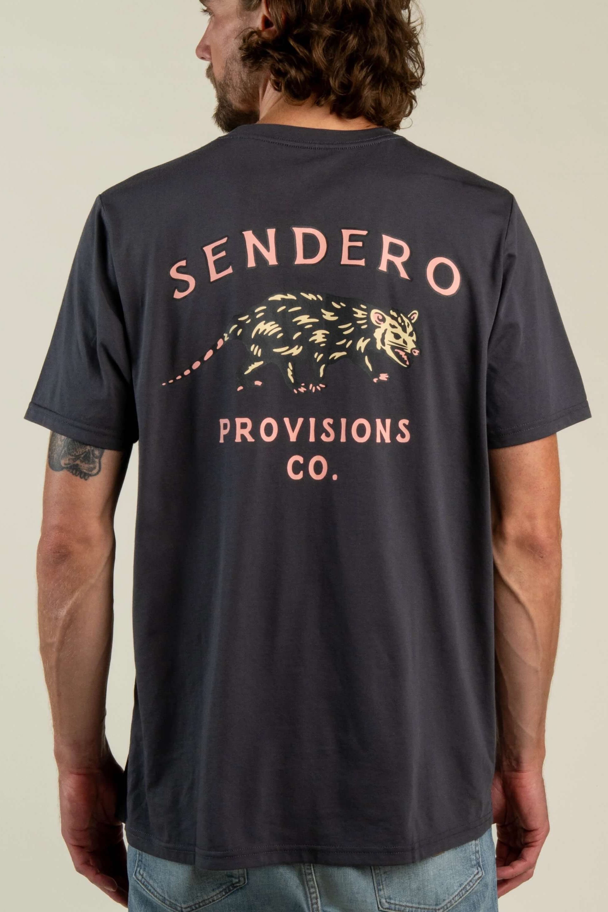 Sendero Opossum T-Shirt in Charcoal