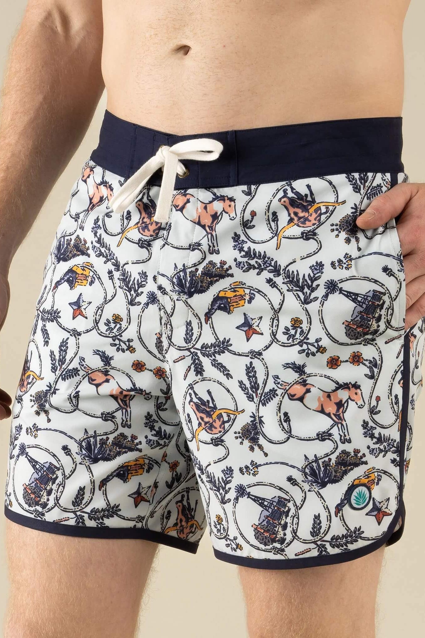 Sendero Point Bar Boardshort in High Lonesome/Light Blue
