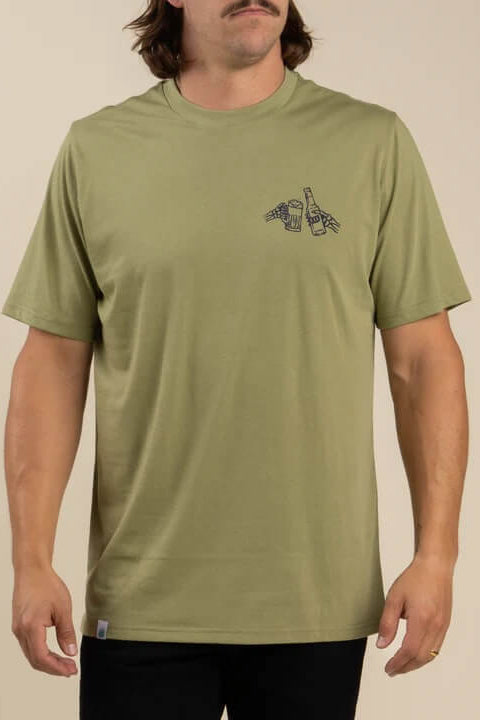 Sendero Shootin' Hand Salud Tee in Sage
