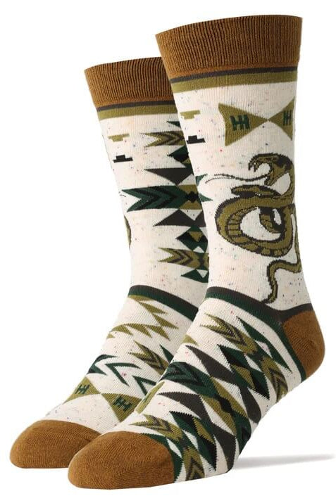 Sock It Up Mens Crew Sock in Snake Eye