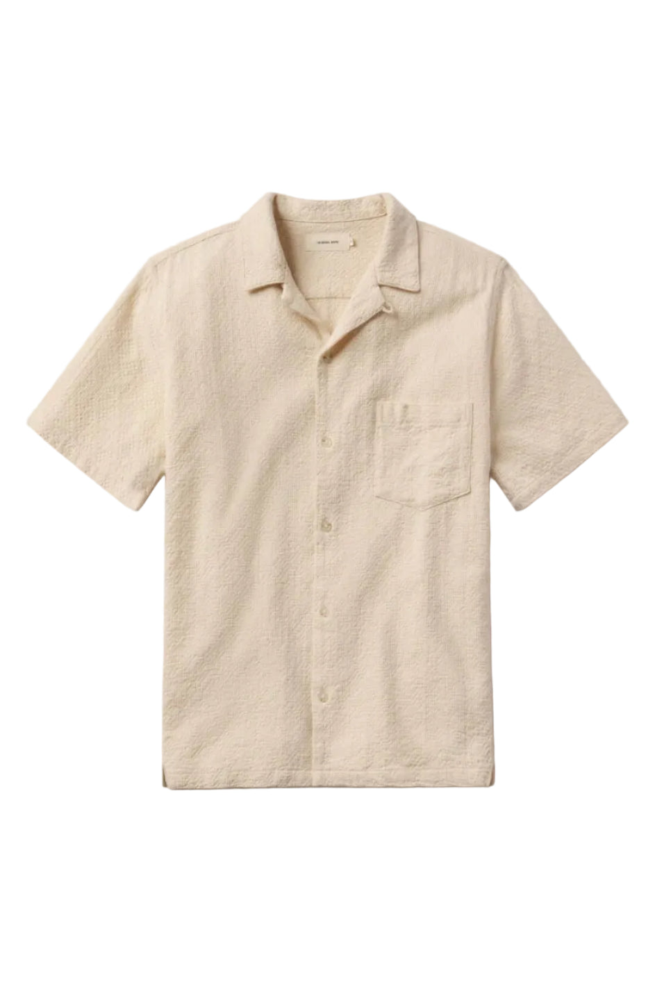 The Normal Brand Freshwater Resort Shirt in Motivo Chalk flat product