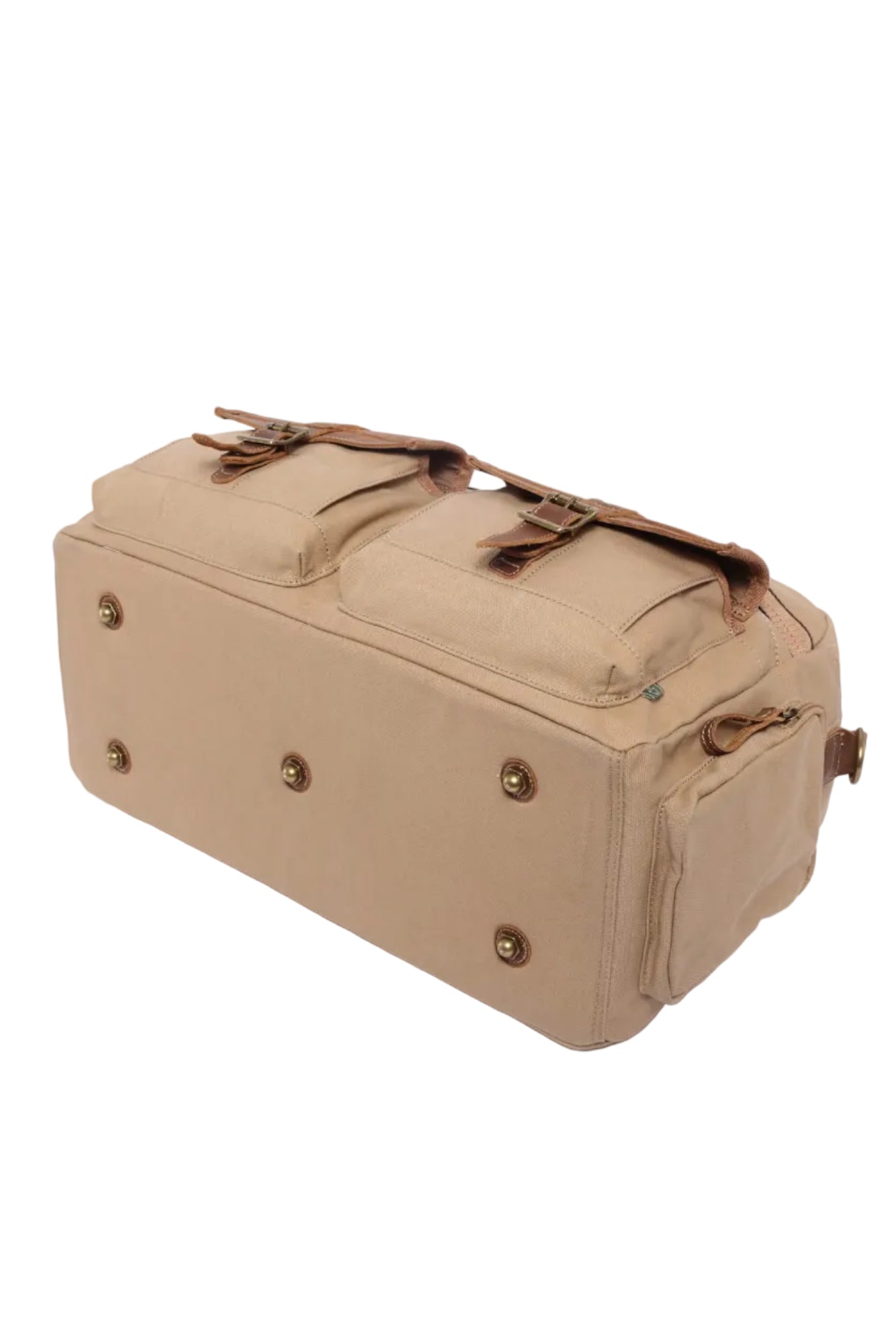 TSD Unisex Turtle Ridge Canvas Duffle Bag in Khaki bottom