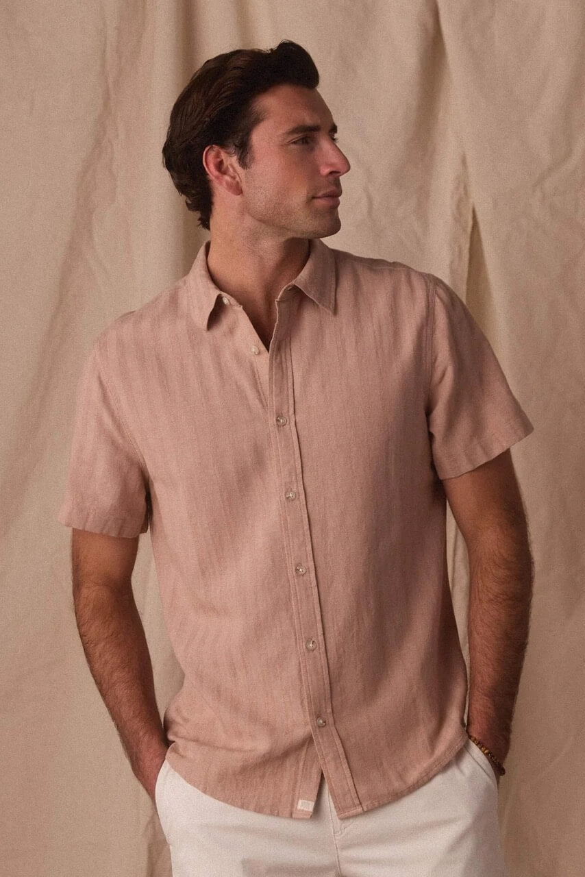The Nomal Freshwater Everyday Button-up Shirt in Flax
