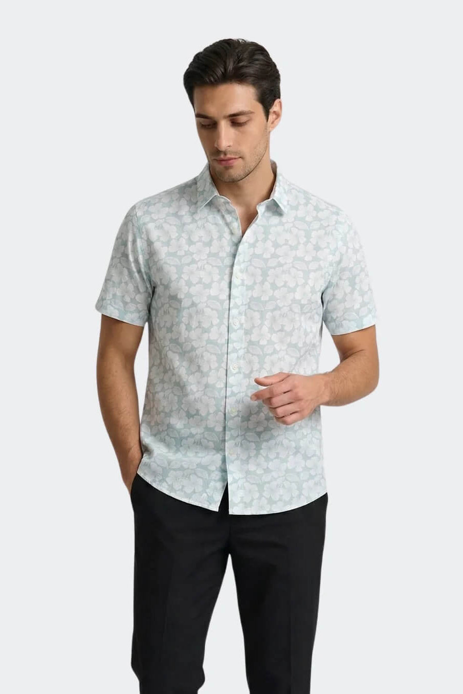 Vustra Hibiscus Shirt White