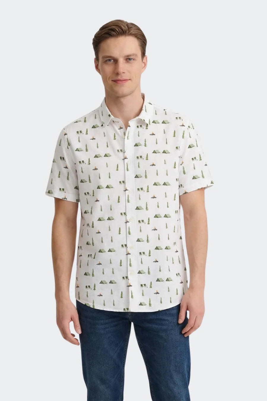 Vustra Wilderness Explorer Button-Down Shirt in White