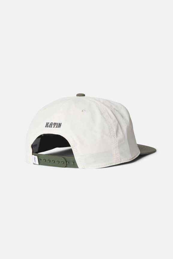 Katin Locals Hat men's recycled nylon 5-panel cap with flat brim, adjustable snapback and Locals Mostly embroidered graphic.