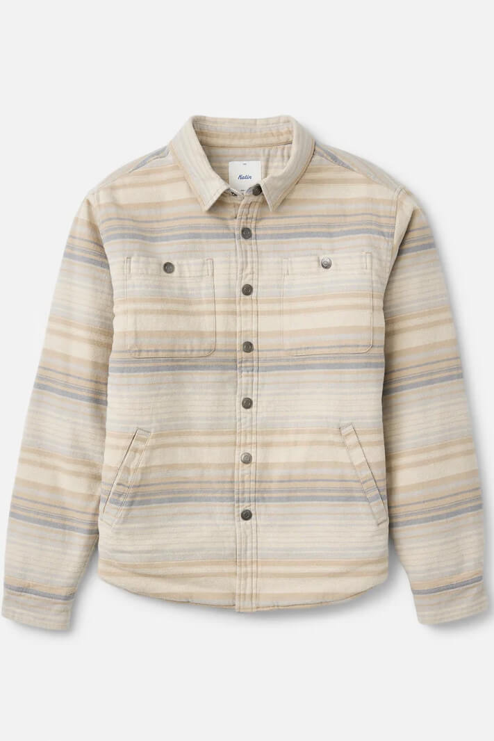 Katin Harold Stripe Shirt Jacket in sand