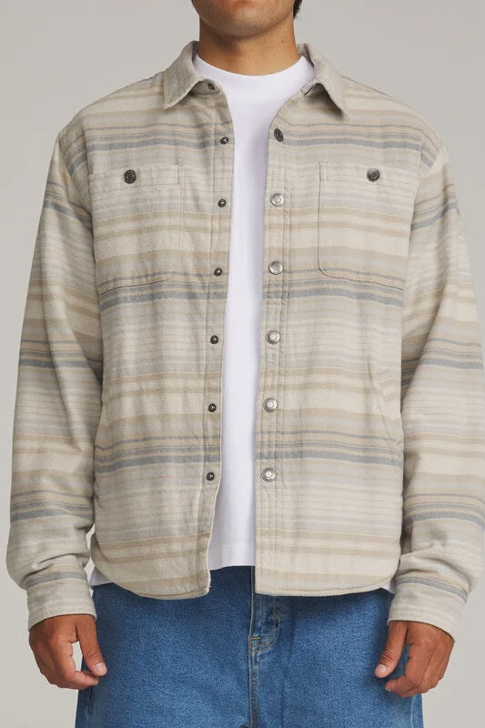 Katin Harold Stripe Shirt Jacket in sand