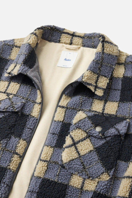 Katin Anderson Sherpa Jacket in storm blue