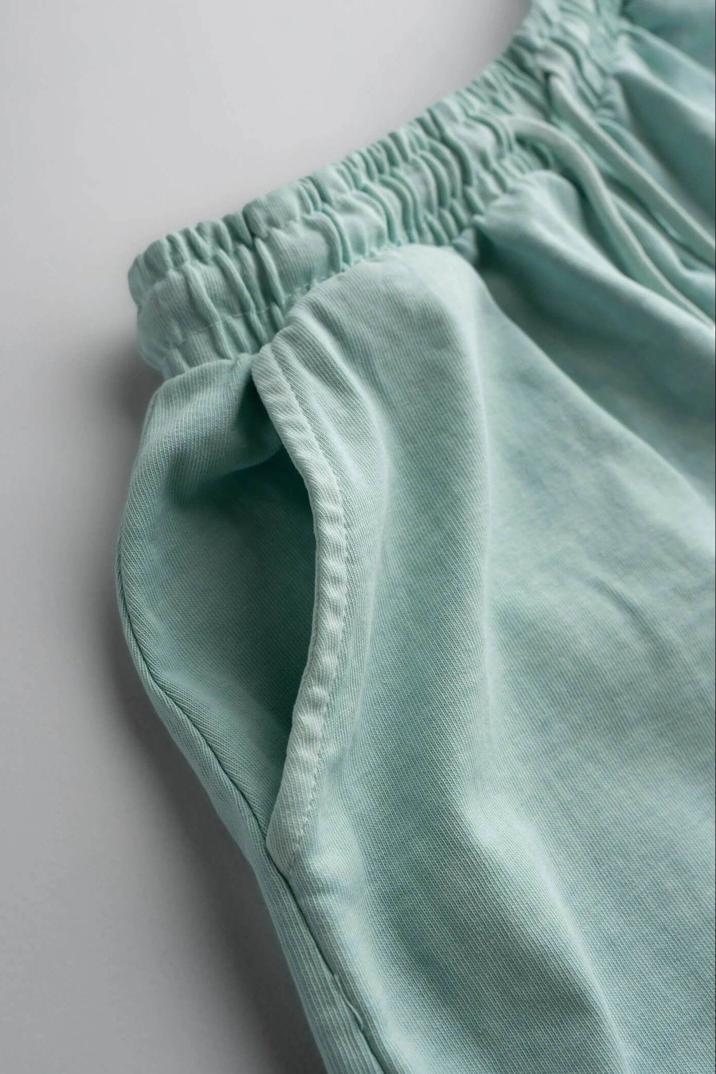 Iron & Resin Heavy Hightide Short in Aqua pocket close up
