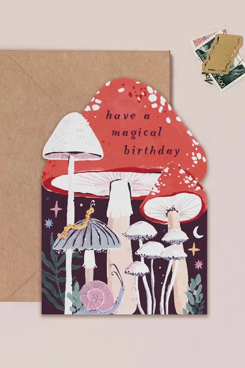 Sister Paper Co. mushroom birthday card
