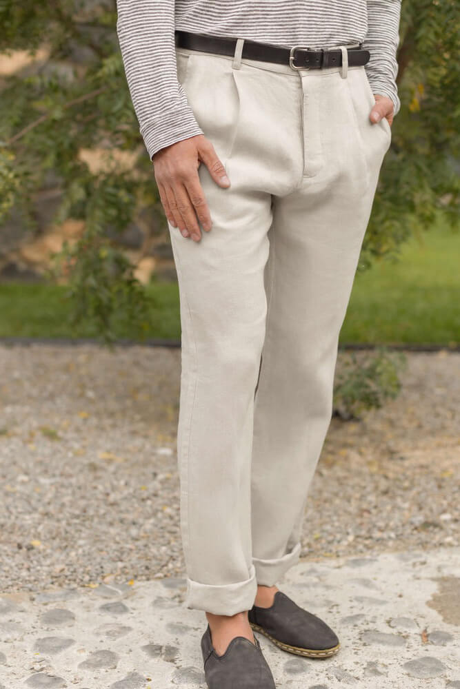 Alex Crane Alta Trousers in bone style