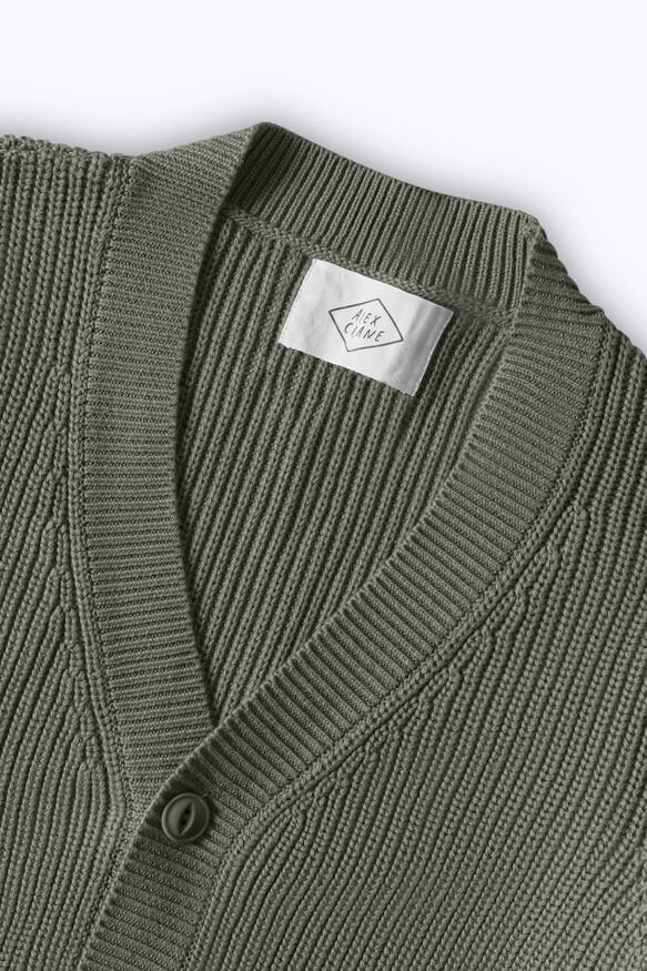 Alex Crane Bay Cardigan in pine texture