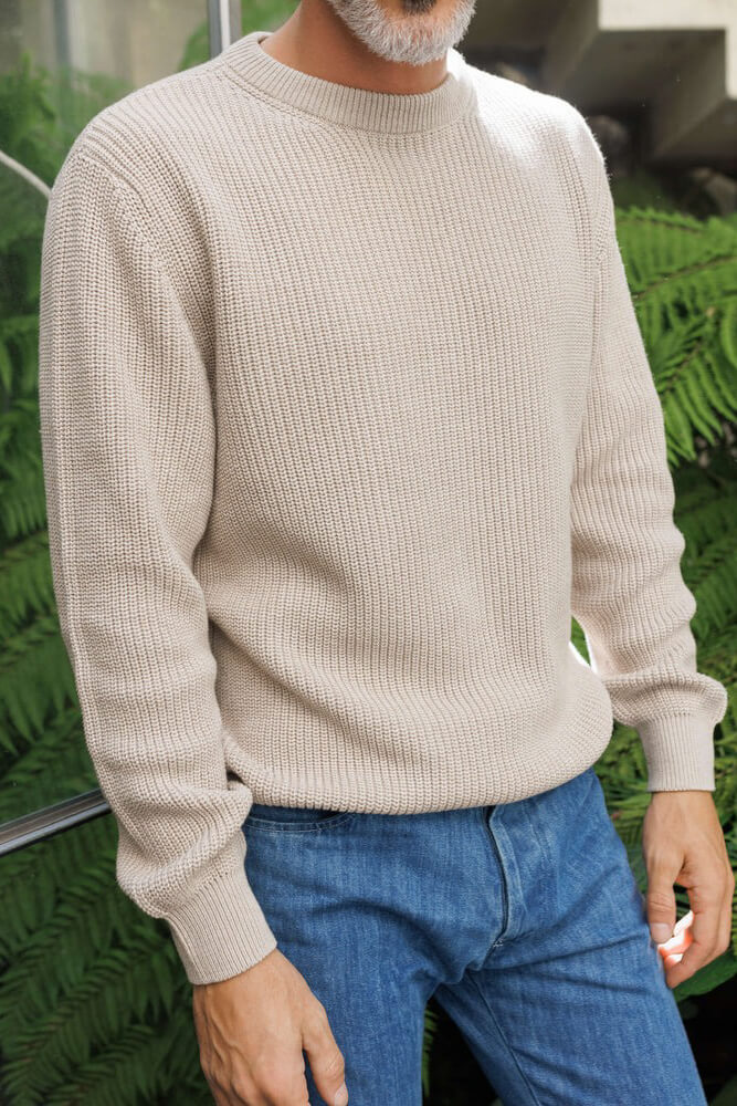 Alex Crane bay sweater in bone style