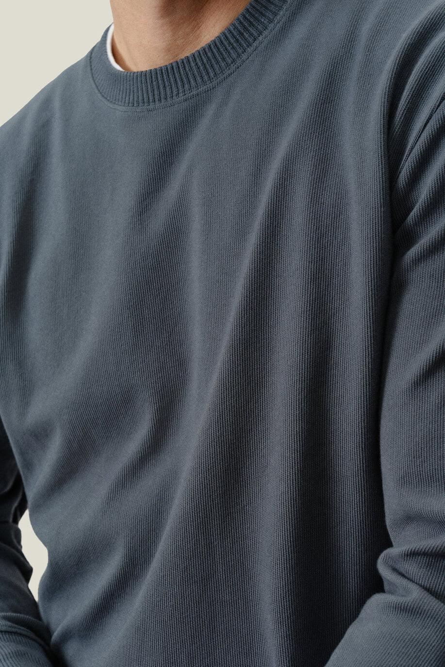 Alex Crane Caza Crewneck in lake texture