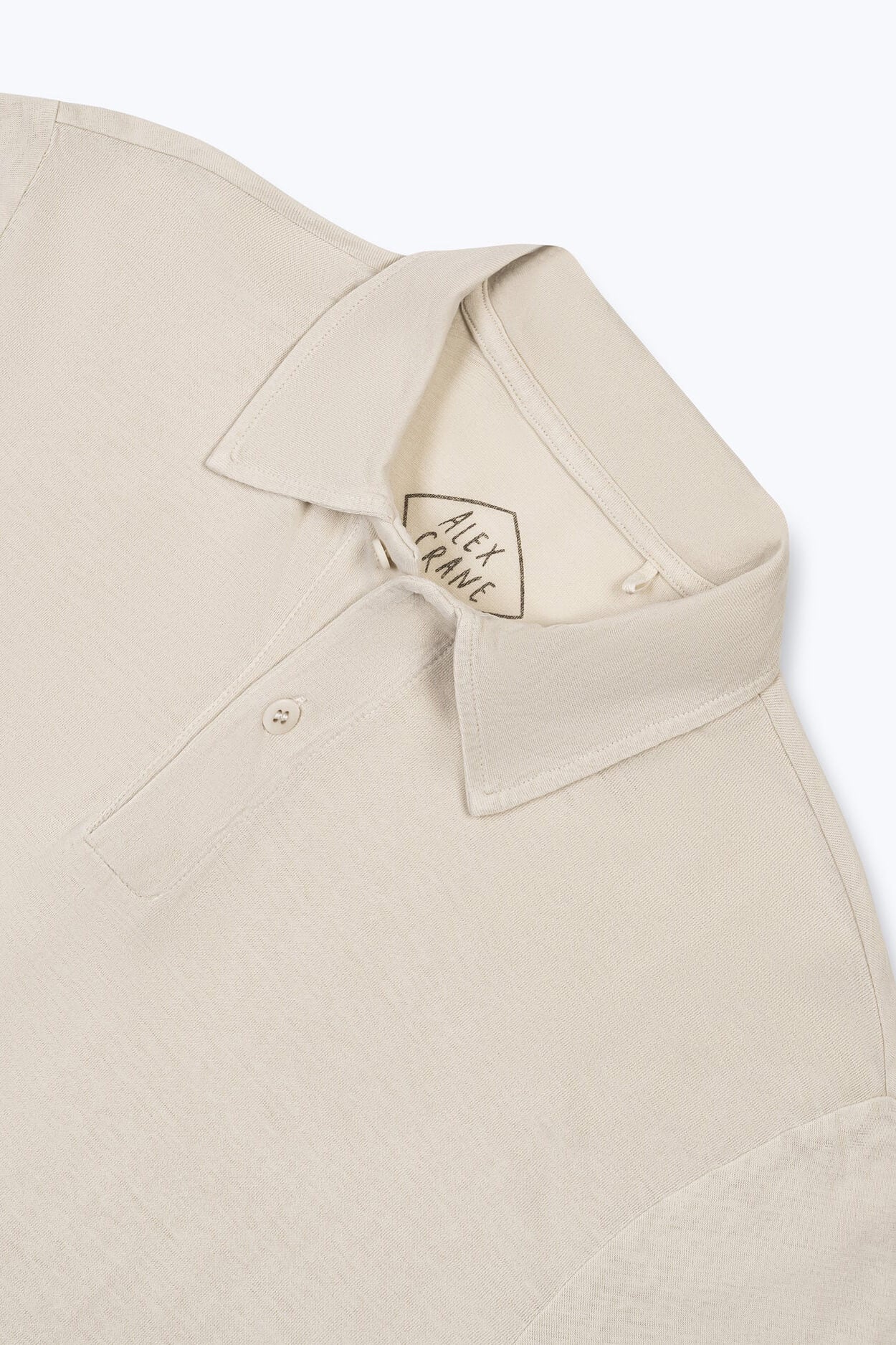 Alex Crane Crepe Polo in cream