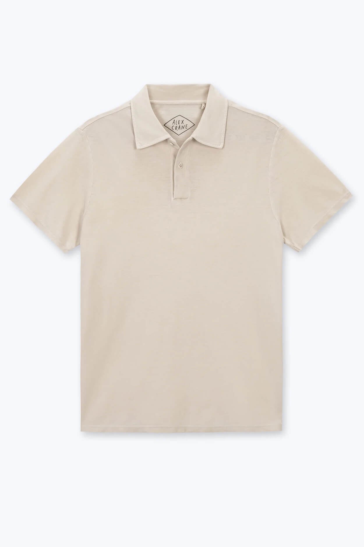 Alex Crane Crepe Polo in cream